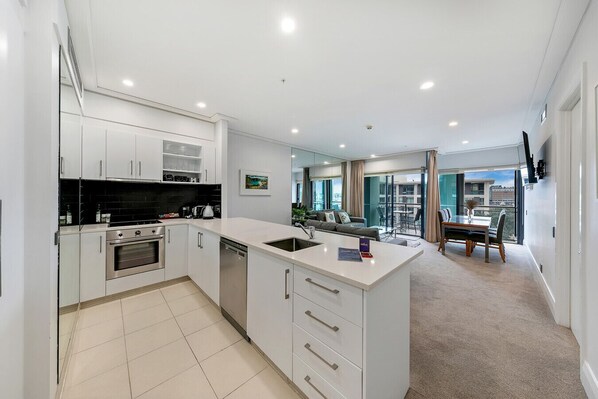 Living Area & Kitchen
