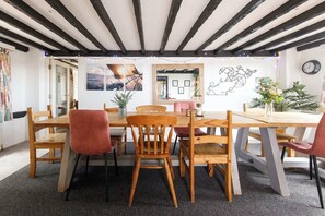 Enjoy long, leisurely meals in the expansive dining room.