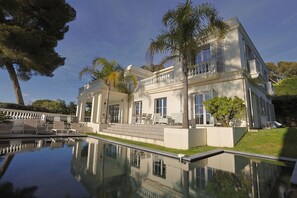 Pool view of house