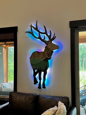 This custom Elk LED light is fun for setting up the mood for a great time together!