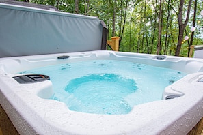 Our hot tub fits up to six people