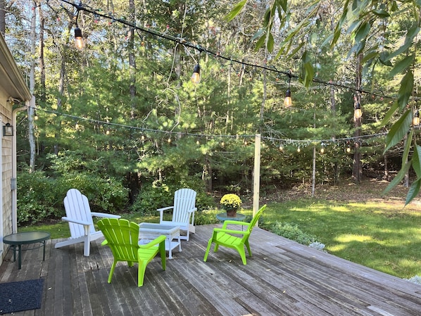 Deck with outside lights