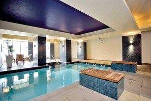 Make use of the building's shared indoor pool, accessible year round.