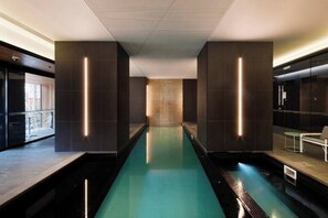 The luxury indoor swimming pool is available for guest use.