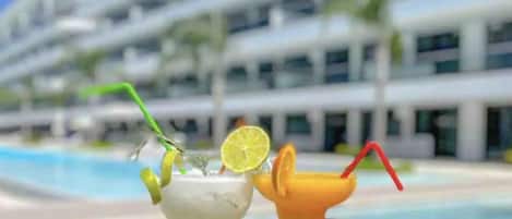 Pool bar at the condo