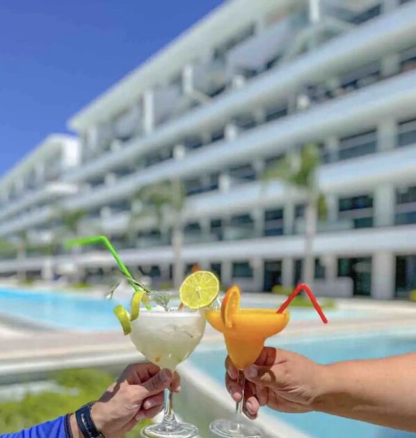 Pool bar at the condo