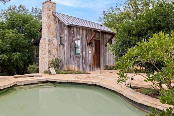 Front door and pool