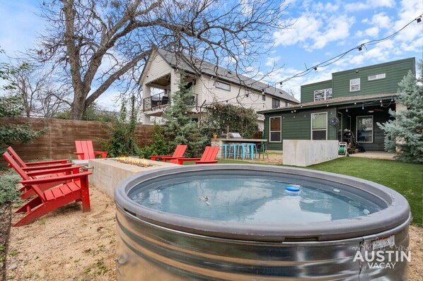 Soak in style year-round—this cowboy pool is heated for winter and chilled for summer!