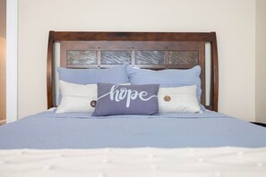 The cozy upstairs bedroom.