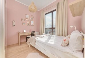Cozy bedroom in the apartment. 