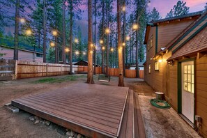 Lake Tahoe Patio with sunset views