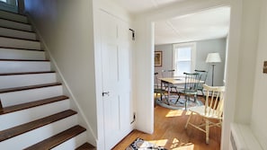 Front foyer with steps leading to the second floor