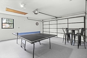 Garage has darts & Ping-Pong Table