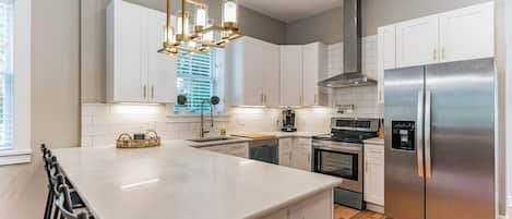 Fully stocked kitchen