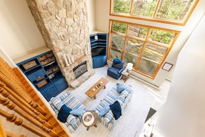 Looking down from upstairs hallway