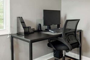 23 inch monitor with USB keyboard and mouse.  Plug your computer in with HDMI or display port.