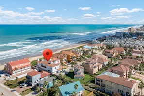 Aerial view of your beachfront home!