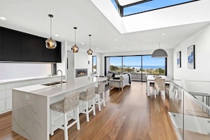 Blue Horizons offers a vantage point for awe-inspiring sunsets over Barwon Heads Bluff