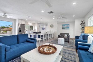 This vacation home is artfully designed with a blend of mid-century modern and coastal charm - you'll be proud to call it yours during your stay.