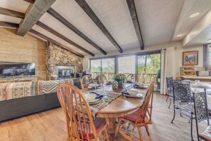 Dining Area | Dishware & Flatware Provided | Breakfast Bar w/ Additional Seating