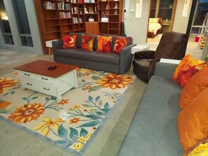 The Cozy Living Room - also rendering a  small collection for the book lovers !!