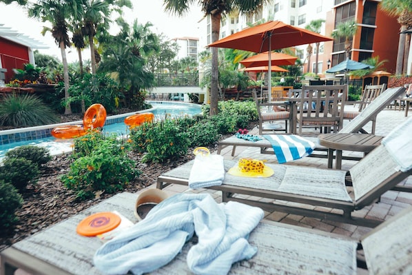 Set up right next to the Lazy River.