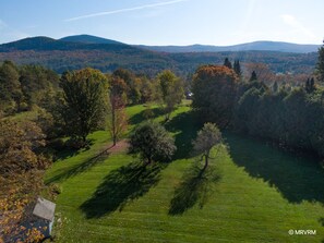 Aerial view of the property