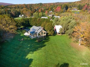 Aerial view of the property