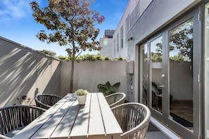 Outdoor area with outdoor seating to enjoy the sunshine