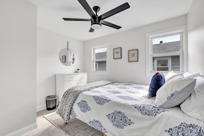 Bedroom 1 - full bed with memory mattress; window treatments have been added!