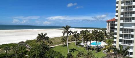 Beach view from balcony