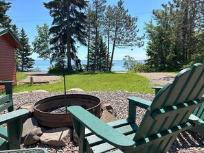 Beautiful view of Lake Superior from your private firepit