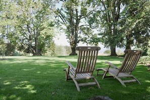 Relax in the vast lawn surrounding the house.