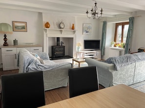 View of the lounge from the dining area