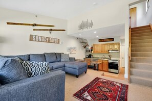 open living and kitchen area