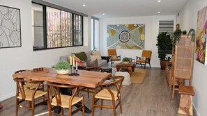 Living and dining area.