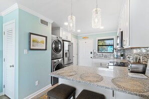 The spacious condo is well equipped with everything you need for a relaxing stay