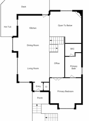 Floor Plan, Ski Hill Chalet, Breckenridge Vacation Rental