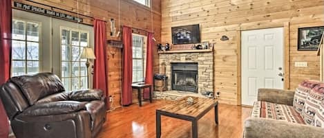 Living room with sleeper sofa.