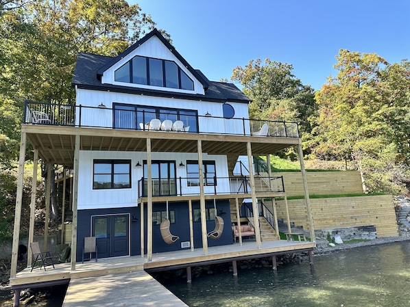 Lake view of home