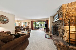 While we have a wood burning fireplace, we prefer if our guests use duerologs...