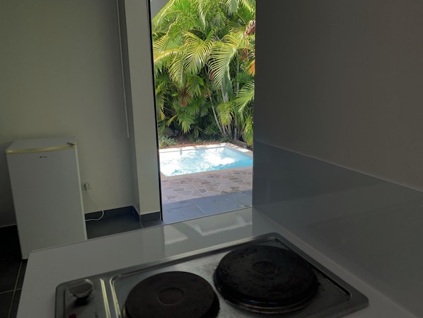 Vue sur piscine