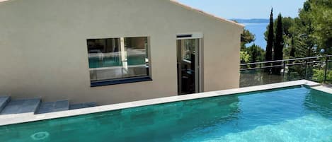 Vue sur piscine