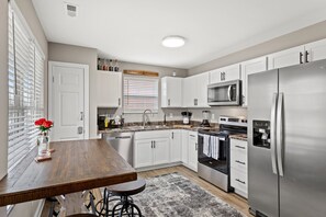 Fully stocked kitchen
