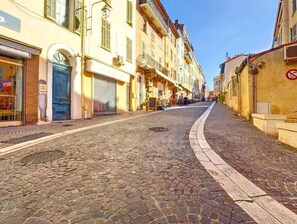 Our beautiful street in the morning sun.