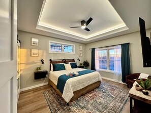 Bedroom on Main Level with vaulted ceiling - luxury!