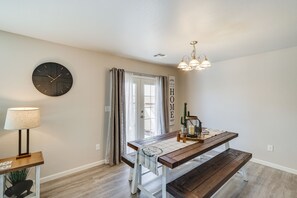 Dining Area | Central A/C & Heat | WFH Friendly