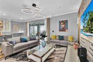 Living Room, 75" Smart TV