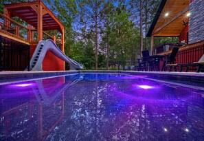 Say hello to evening swims in our brand-new pool, where the purple lights shine almost as bright as your vacation vibes.