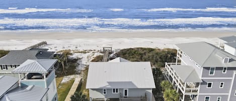 Aerial view of home overlooking North Cape San Blas beaches!!